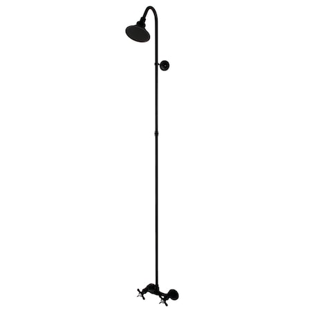 Kingston Brass Shower Combo, Matte Black CCK2130BEX